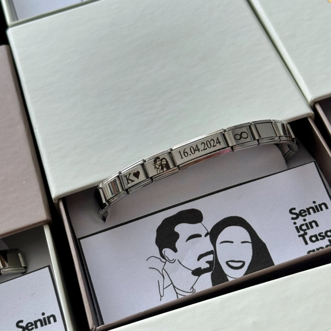 Italian Charm Photo Memory Bracelet