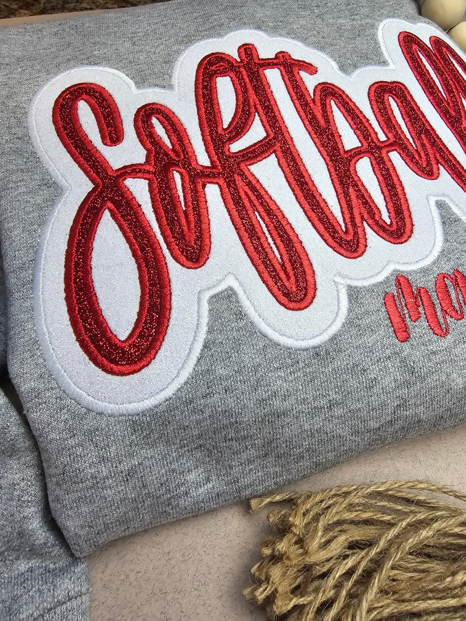 Softball Glitter Sweatshirt