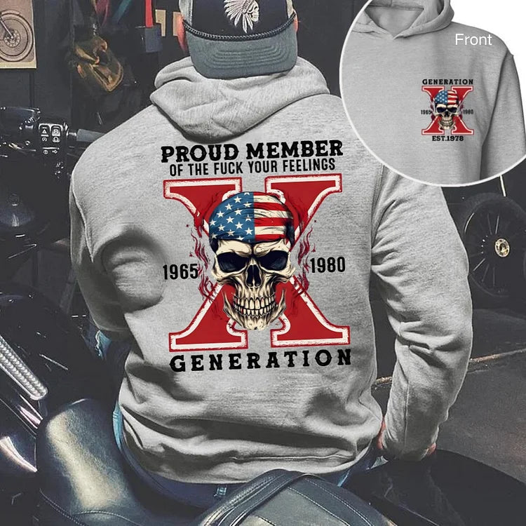 Gen X Skull Custom EST Printing T-shirt/Crewneck/Hoodie