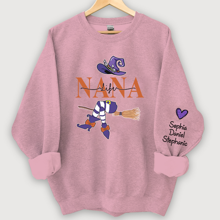 Personalized Gigi Life Witch Halloween Sweatshirt, Gma Halloween Sweatshirt