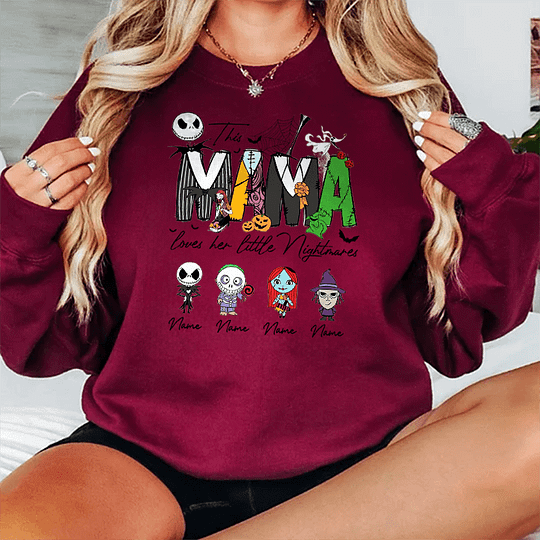 Personalized This Mama Loves Her Little Nightmares Sweatshirt With Kids Names