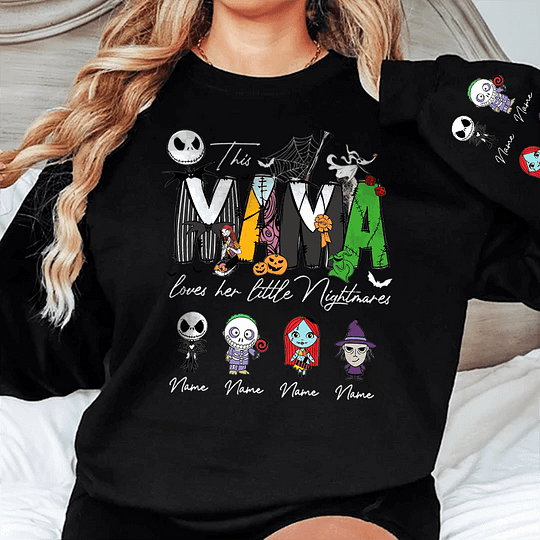 Personalized This Mama Loves Her Little Nightmares Sweatshirt With Kids Names