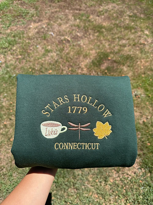 Custom Embroidered Stars Hollow Sweatshirt