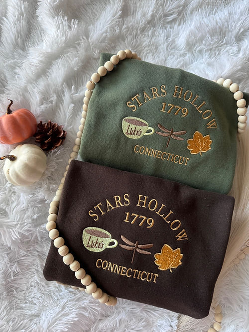 Custom Embroidered Stars Hollow Sweatshirt