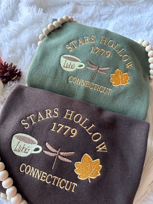 Custom Embroidered Stars Hollow Sweatshirt