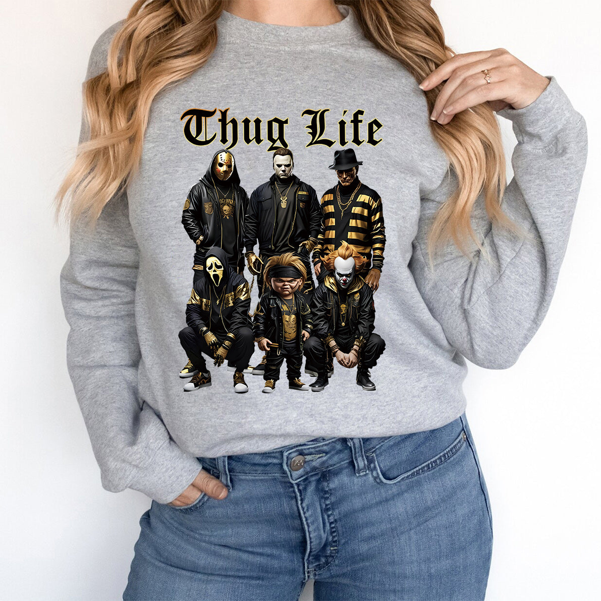 Halloween Vintage Black Gold Chug Life Shirt