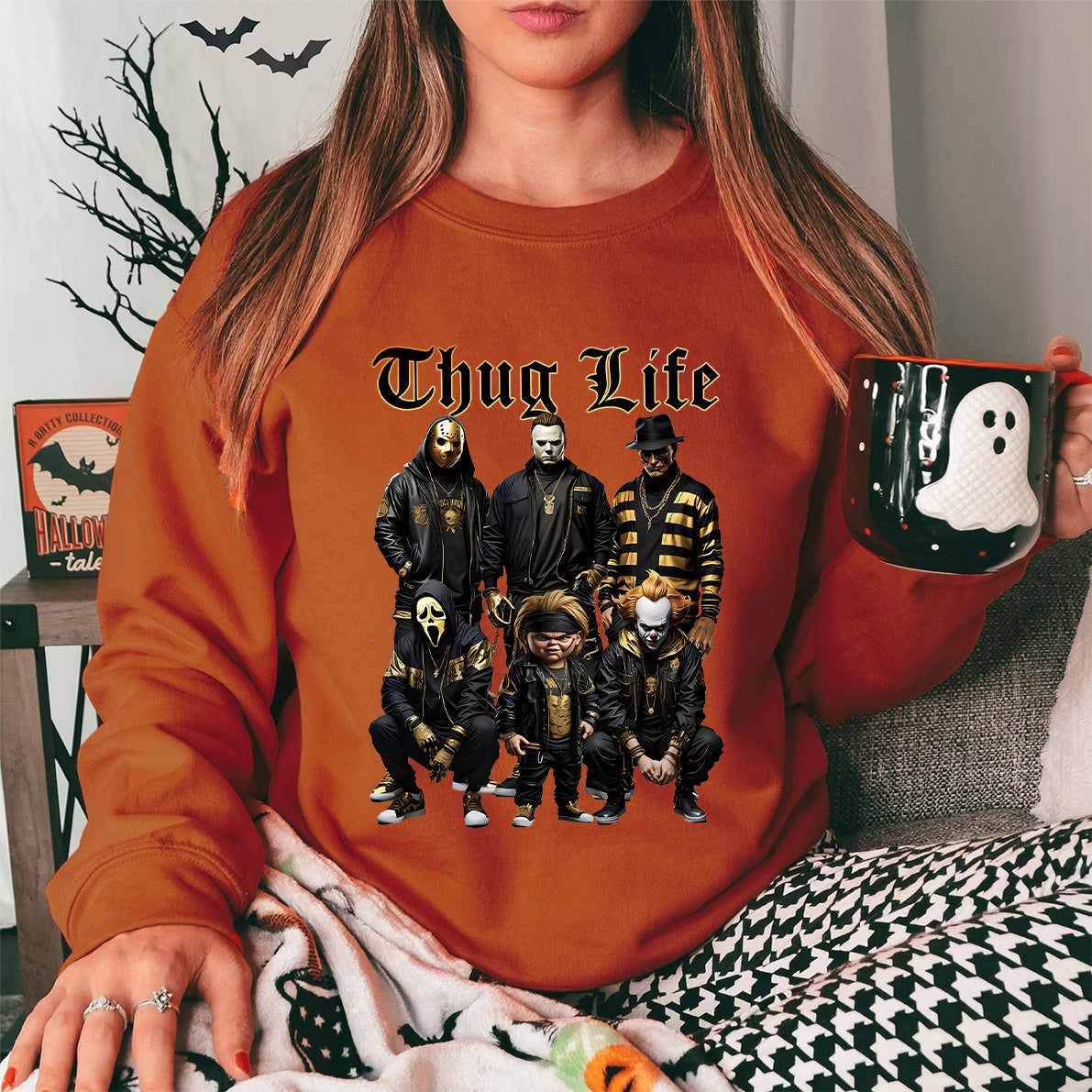 Halloween Vintage Black Gold Chug Life Shirt