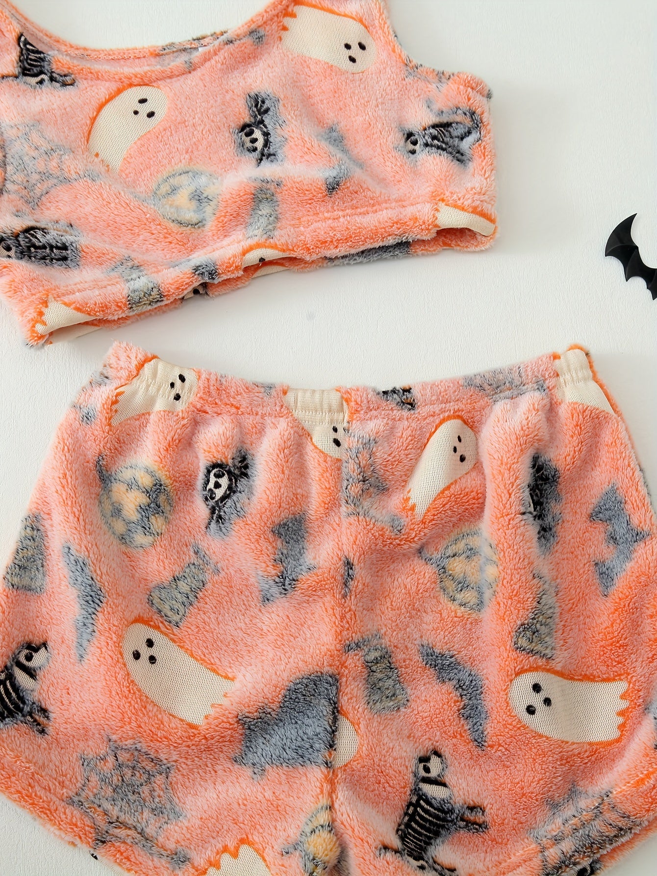 Halloween Glow In The Dark Fuzzy Pajama Set