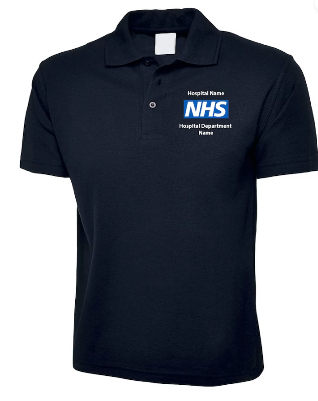 Healthcare Worker NHS Rainbow Or Logo Custom Embroidered Unisex Polo Shirt