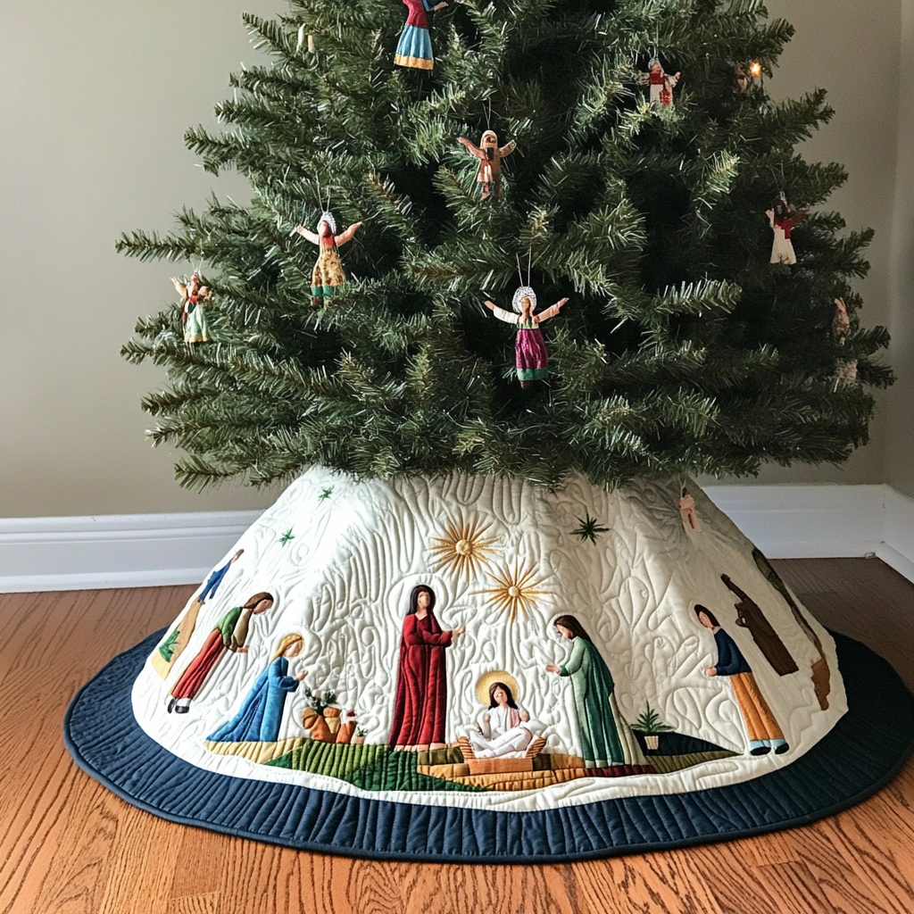 Nativity Quilted Tree Skirt