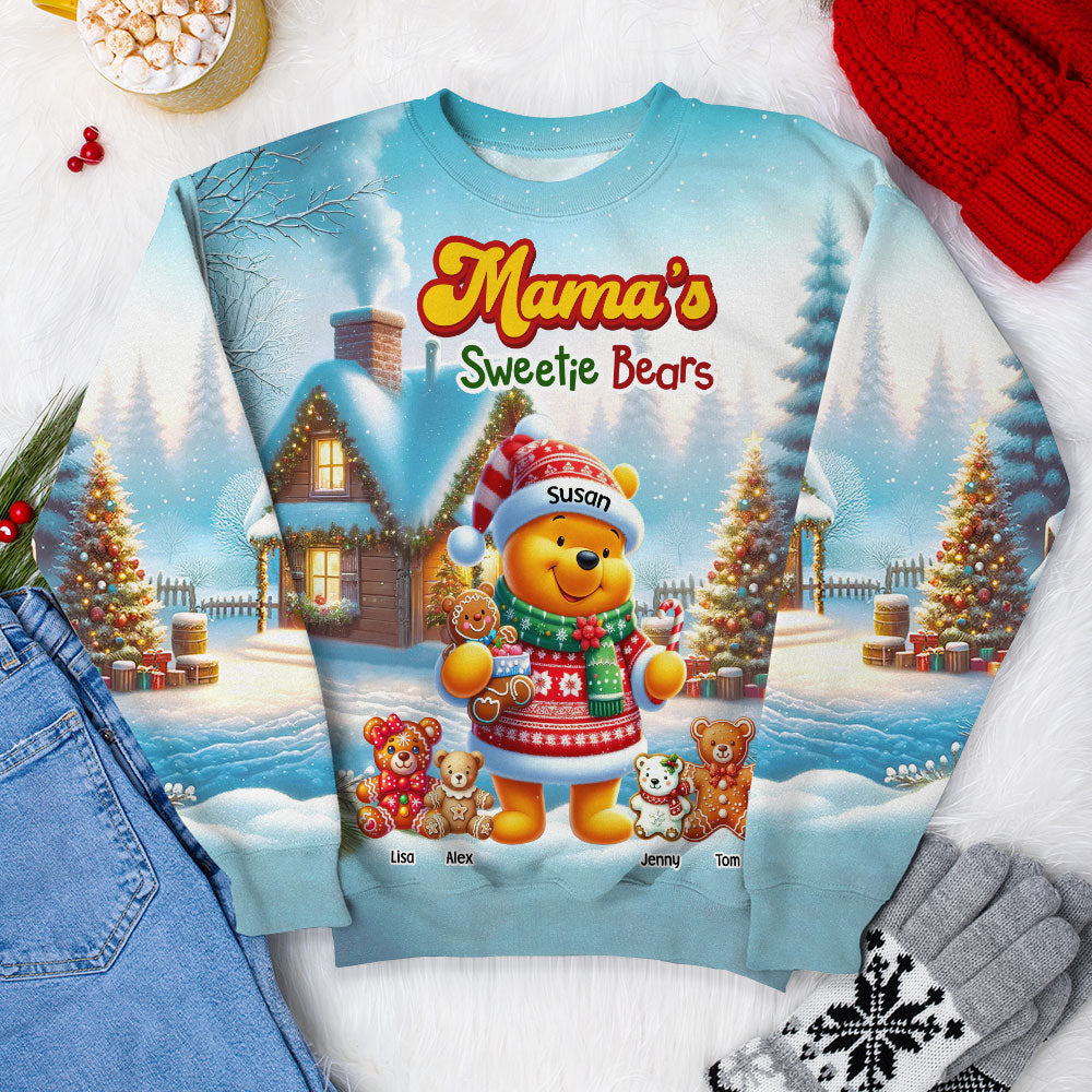 Personalized Christmas Mama Bear Sweatshirt-Gift For Mom