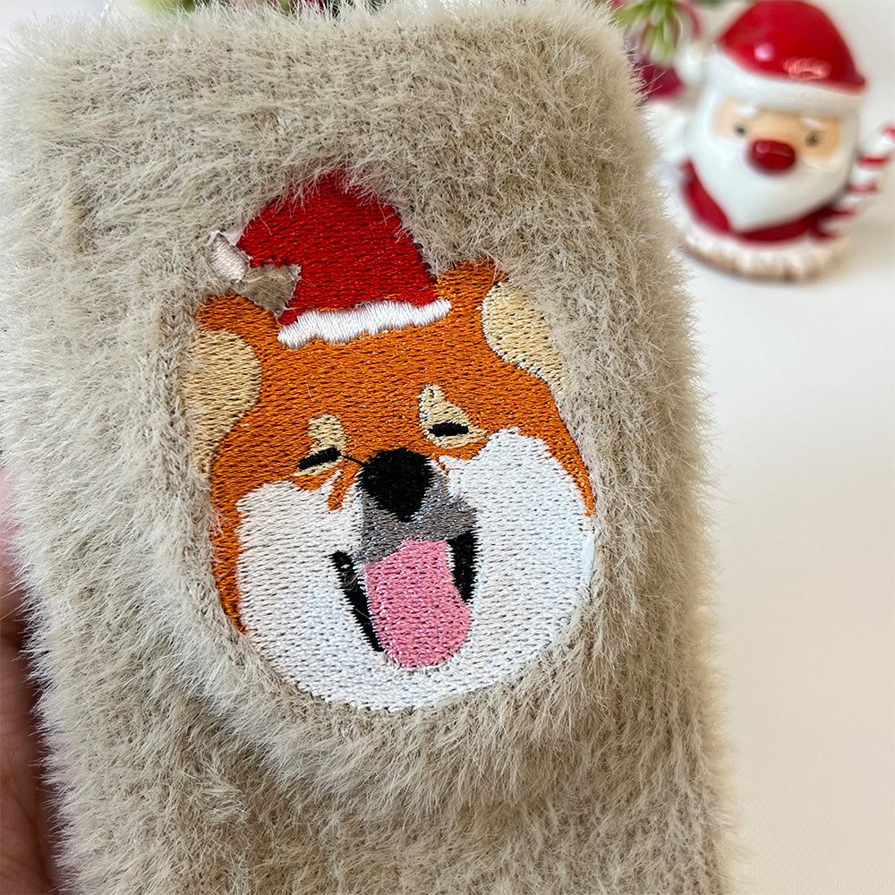 Custom Embroidered Pet Portrait Fingerless Gloves