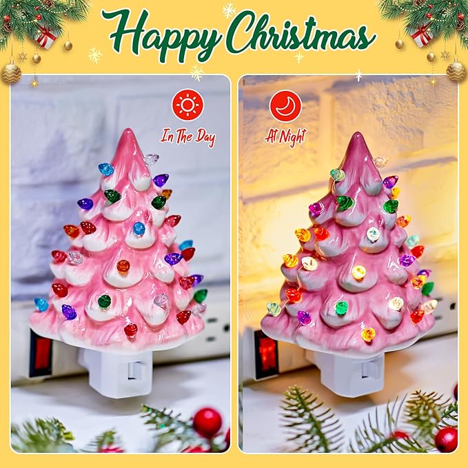 🎅Christmas Hot Sale-🎄Christmas Ceramic Tree Night Light✨