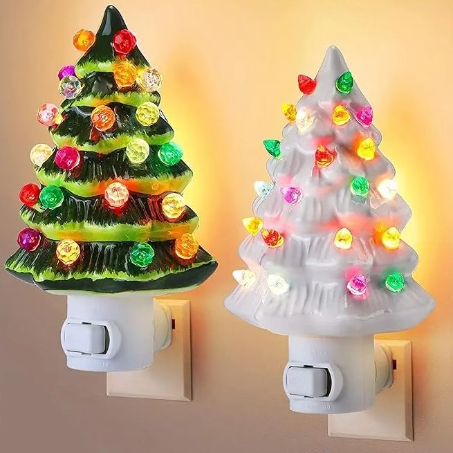 🎅Christmas Hot Sale-🎄Christmas Ceramic Tree Night Light✨