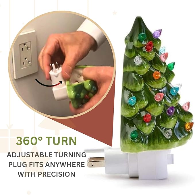 🎅Christmas Hot Sale-🎄Christmas Ceramic Tree Night Light✨