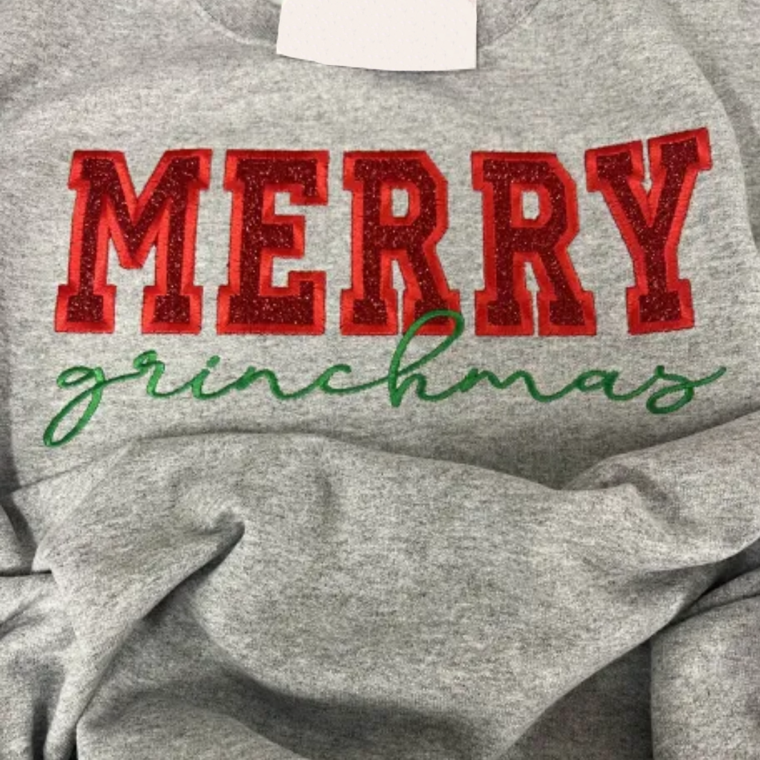 Personalized Red Merry Christmas Bow Side Sweatshirt