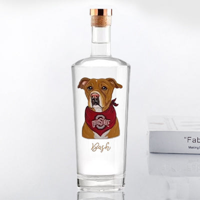 Custom Whiskey Bottles with Pet Portraits