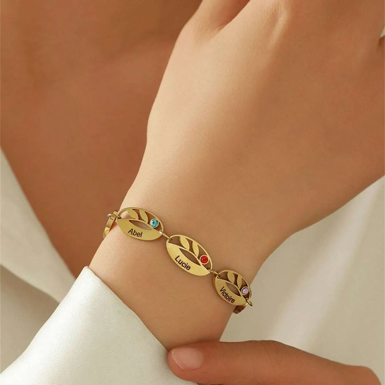 Personalized Leaf Bracelet