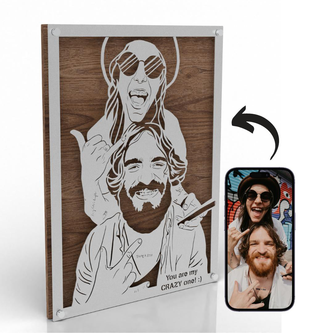 Custom Wooden Portrait