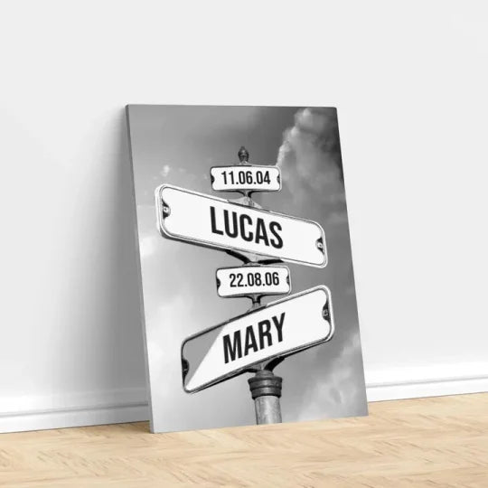 Personalized Canvas With Names And Dates