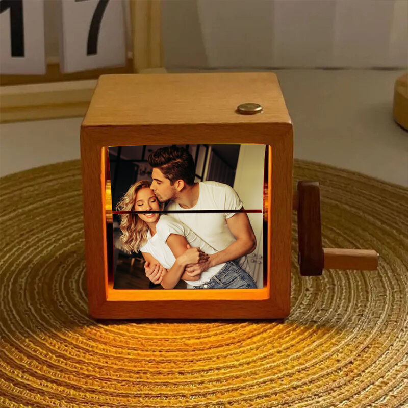 Customized Hand Flip Photo Frame Romantic Gift For Valentine's Day