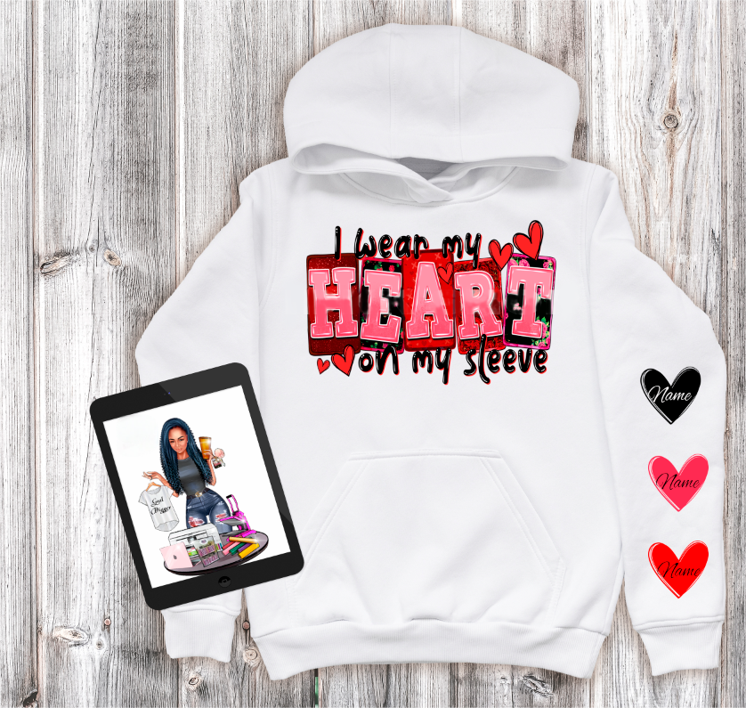 Custom I Wear My Heart On My Sleeve Sweatshirt