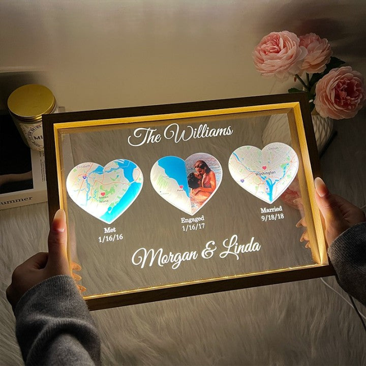 Our Love Story Frame - Personalized Timeline Lightbox