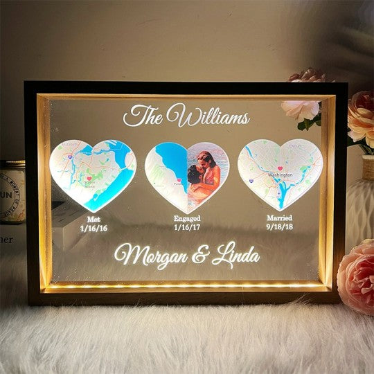 Our Love Story Frame - Personalized Timeline Lightbox