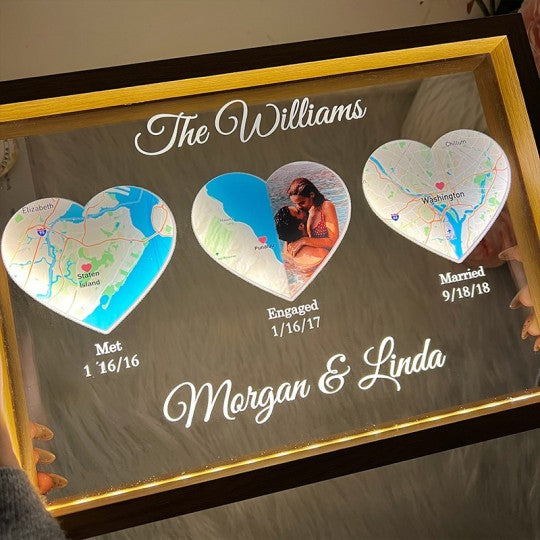 Our Love Story Frame - Personalized Timeline Lightbox