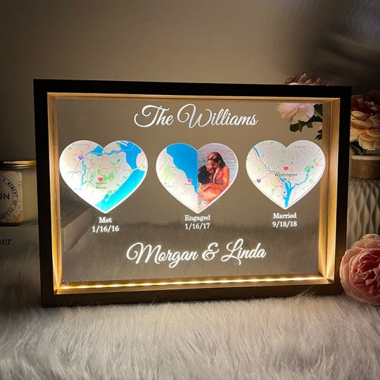 Our Love Story Frame - Personalized Timeline Lightbox