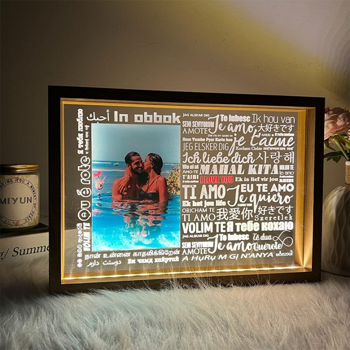 Love in Every Language Lightbox A Romantic Personalized Gift