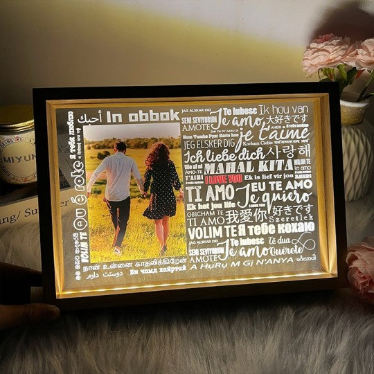 Love in Every Language Lightbox A Romantic Personalized Gift