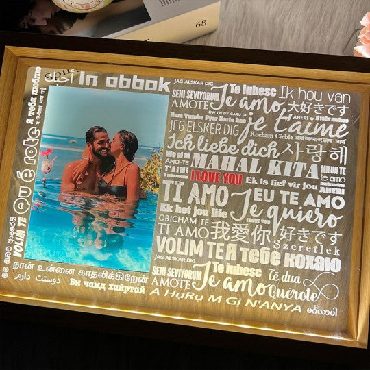 Love in Every Language Lightbox A Romantic Personalized Gift