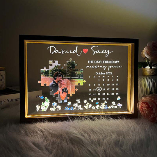 ⭐️The Day I Found My Missing Piece Lightbox Personalized Gift