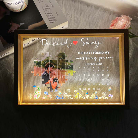 ⭐️The Day I Found My Missing Piece Lightbox Personalized Gift