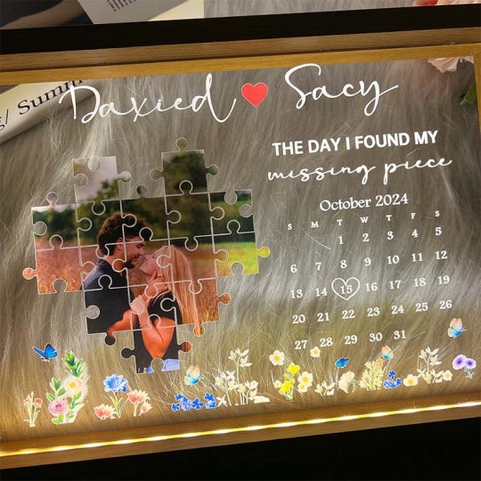 ⭐️The Day I Found My Missing Piece Lightbox Personalized Gift