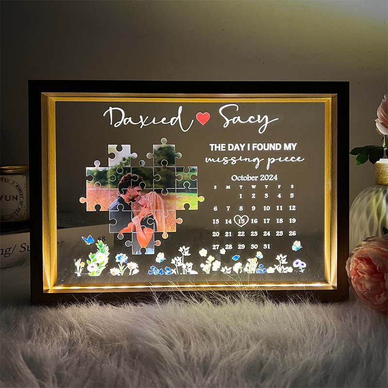 ⭐️The Day I Found My Missing Piece Lightbox Personalized Gift