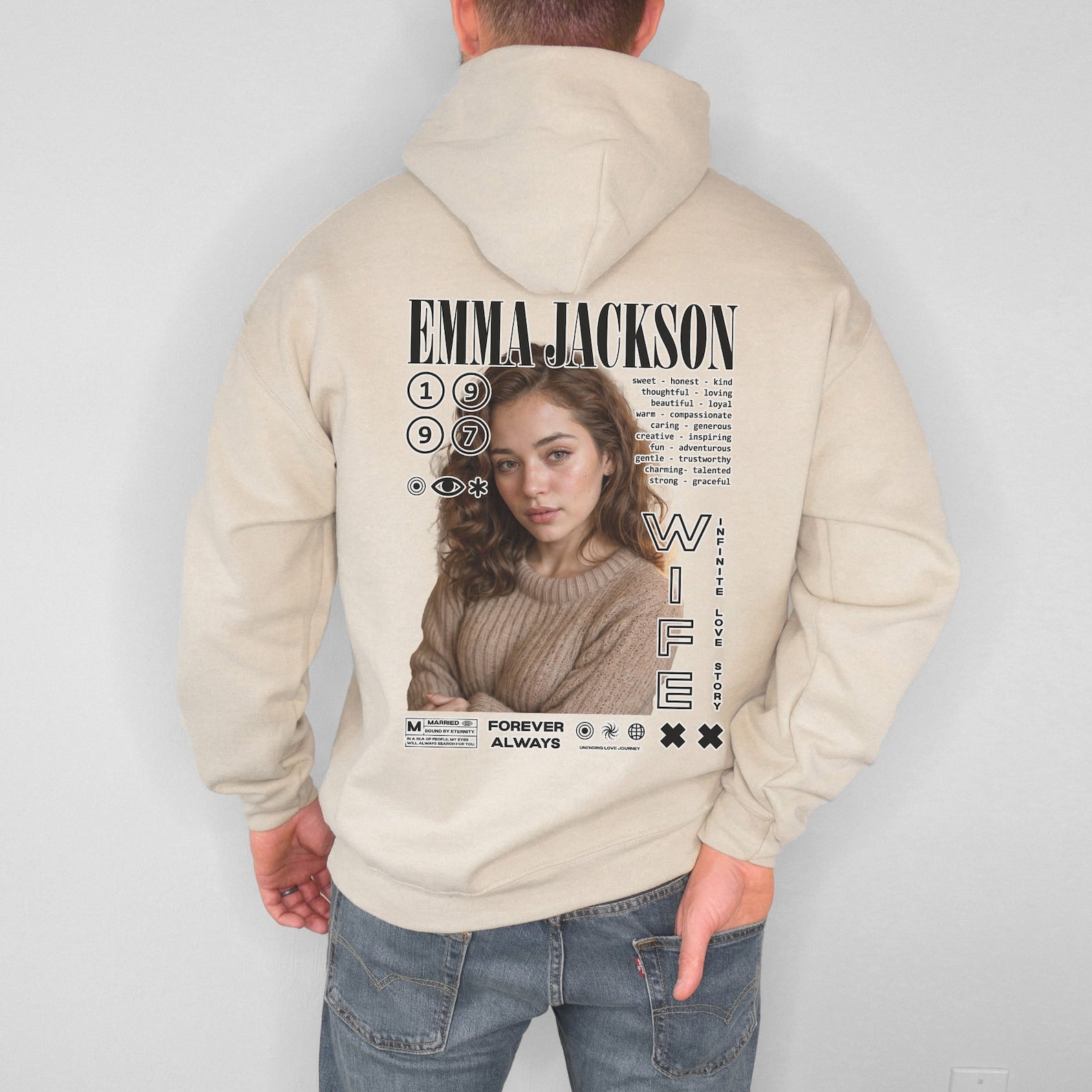 Custom Photo Face Couple Vintage Sweatshirt/Tee For Valentine's Day