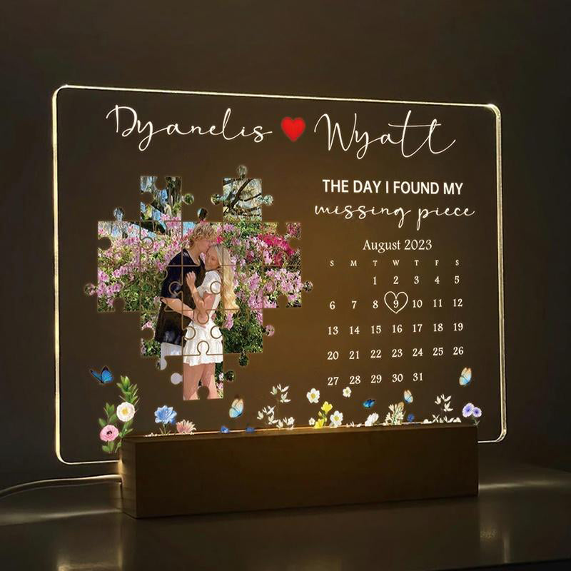 ⭐️The Day I Found My Missing Piece Lightbox Personalized Gift