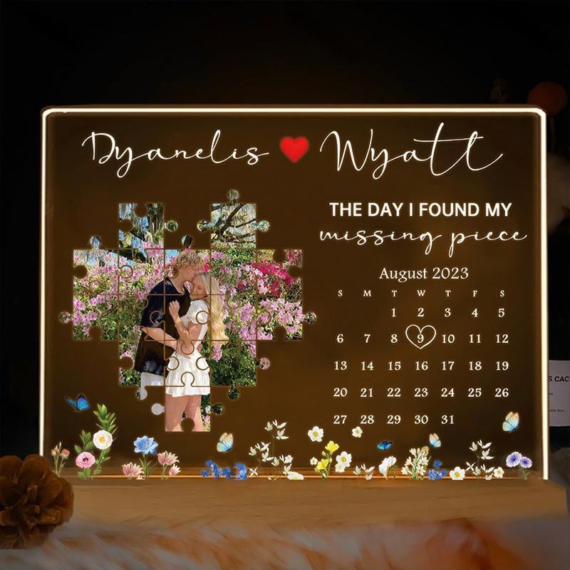 ⭐️The Day I Found My Missing Piece Lightbox Personalized Gift