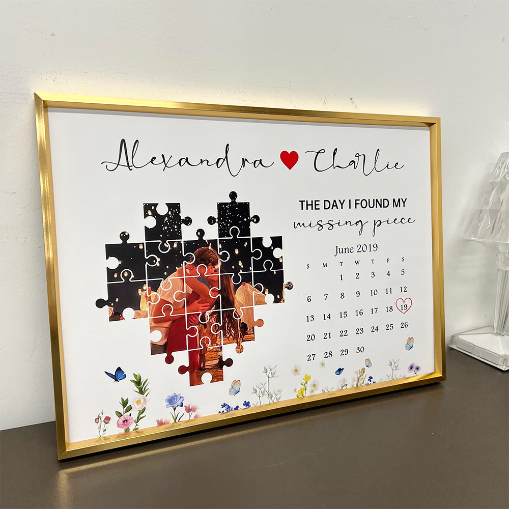 Personalized The Day I Found My Missing Piece Photo Frame Gift