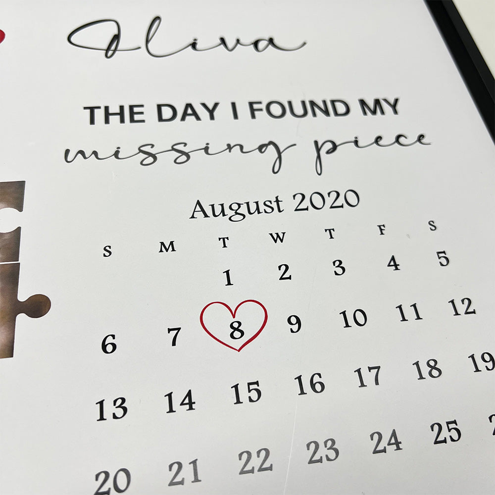 Personalized The Day I Found My Missing Piece Photo Frame Gift