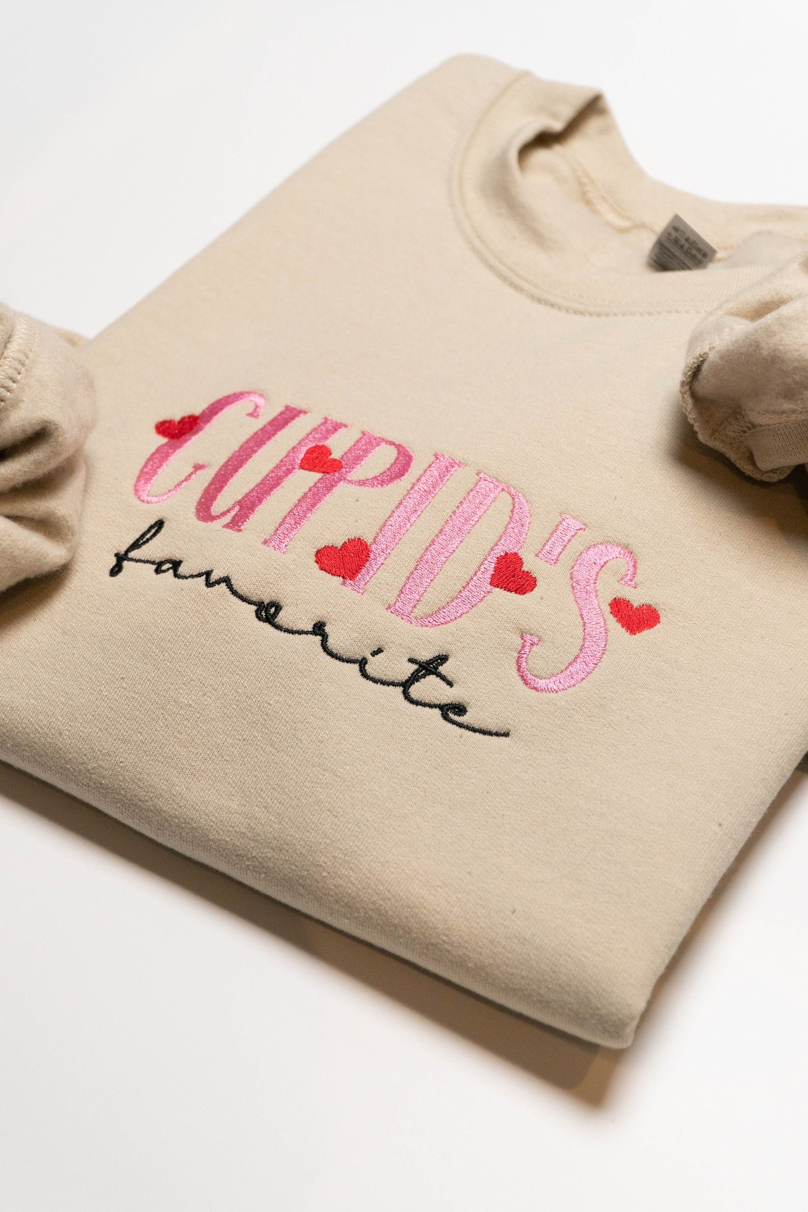 Custom Valentine's Day Cupid Embroidery Sweatshirt