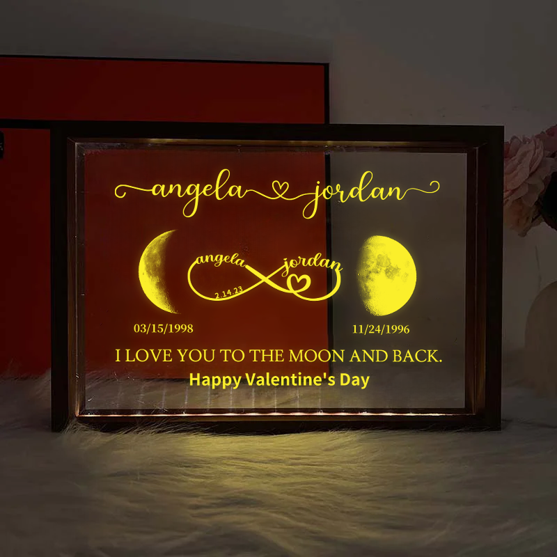 Personalized Night Light with Moon Phase