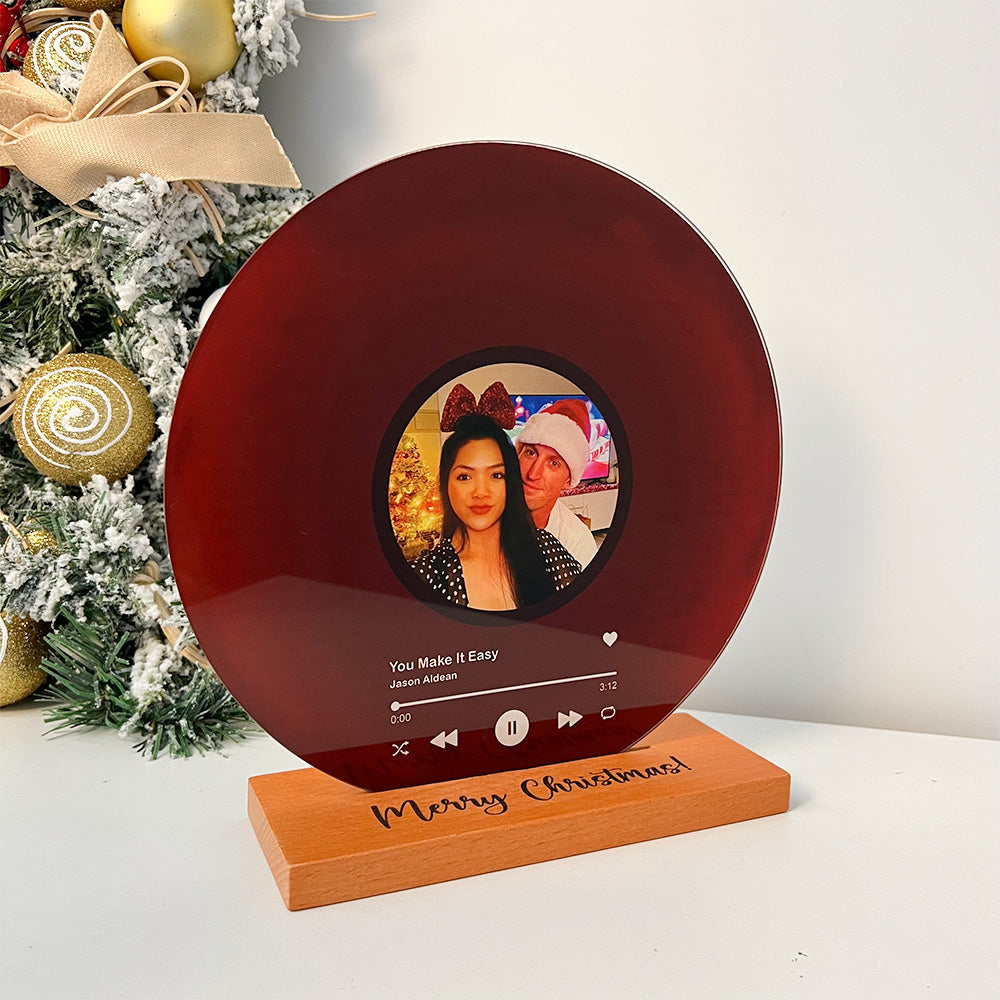 Custom Record with Photo - Acrylic Song Plaque with NFC