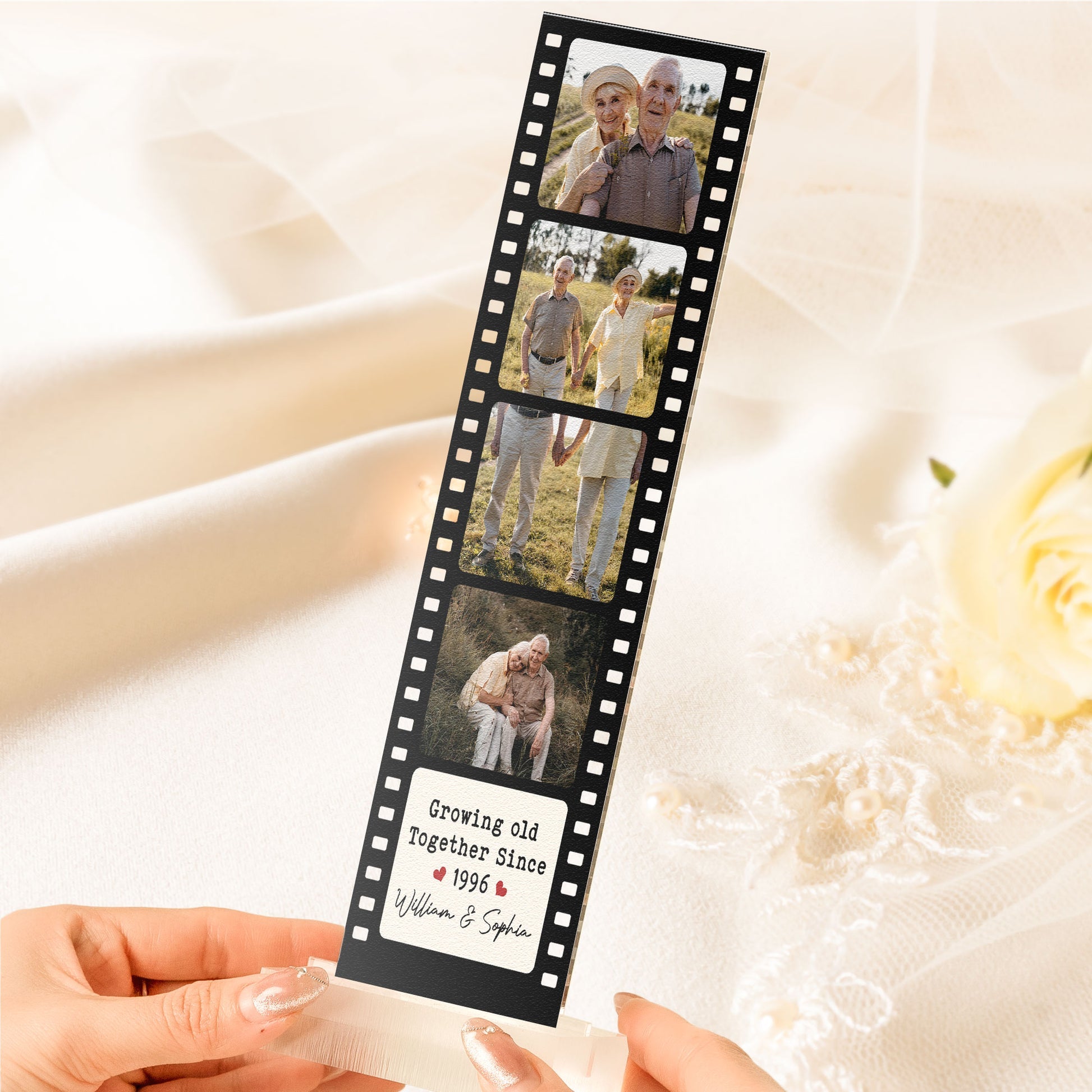 Growing Old Together Since - Custom Acrylic Photo Film Strip