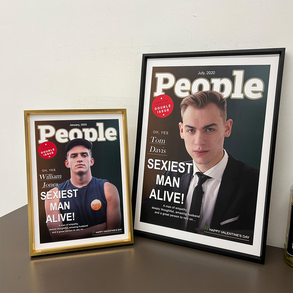 Custom People Magazine Cover Frame Anniversary Gift