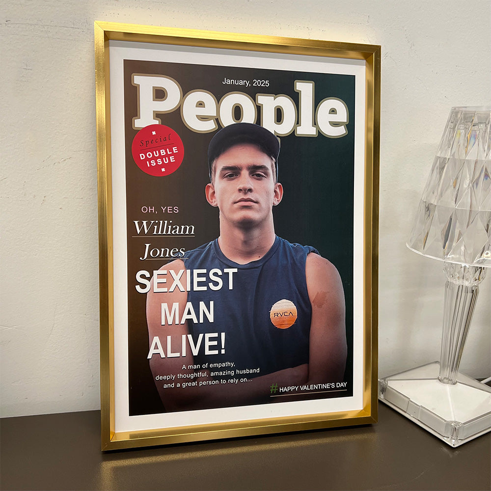 Custom People Magazine Cover Frame Anniversary Gift