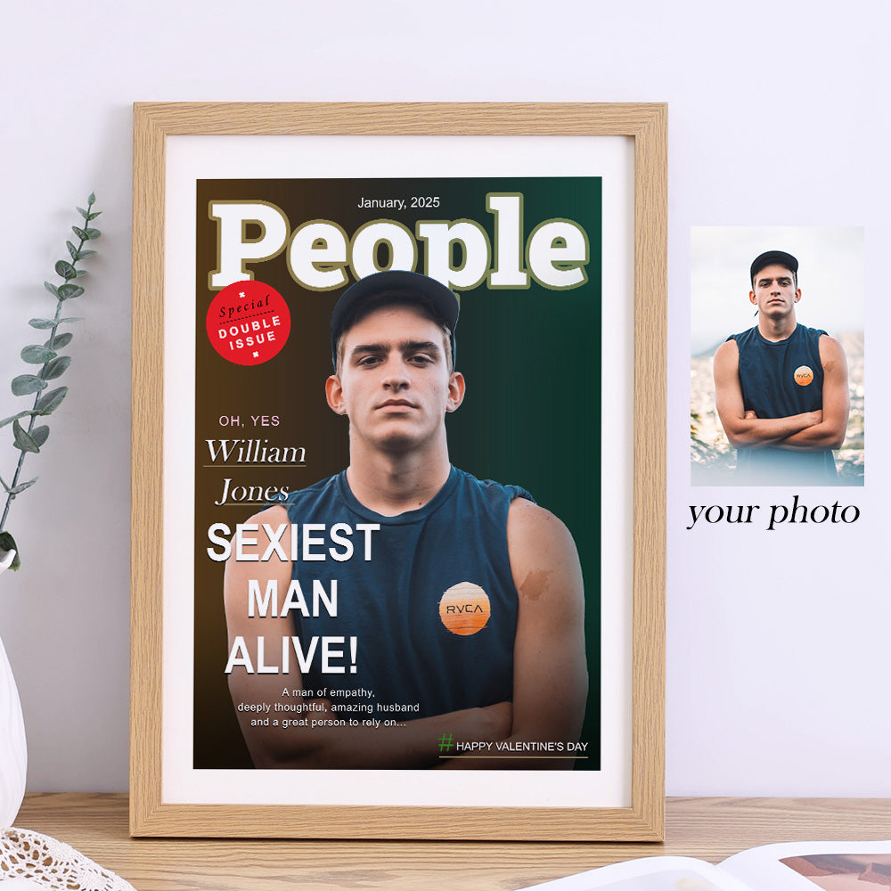 Custom People Magazine Cover Frame Anniversary Gift