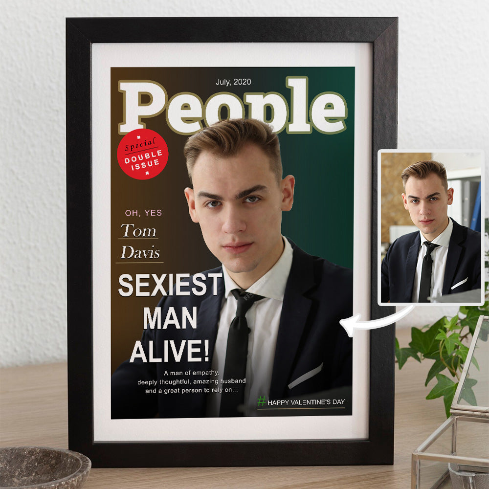 Custom People Magazine Cover Frame Anniversary Gift